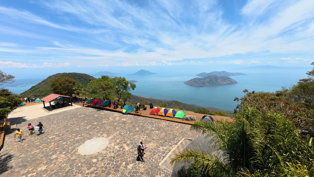 A cloud forest viewpoint over the islands of northern Panama